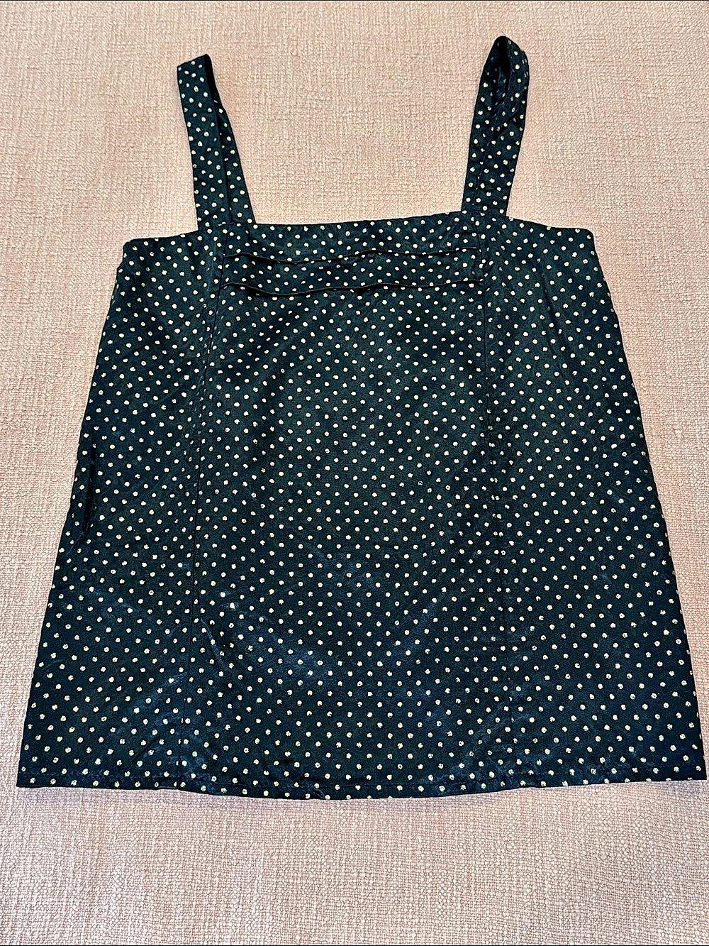 Black & Gold dot Camisole / tank top / sleeveless blouse top Size Small